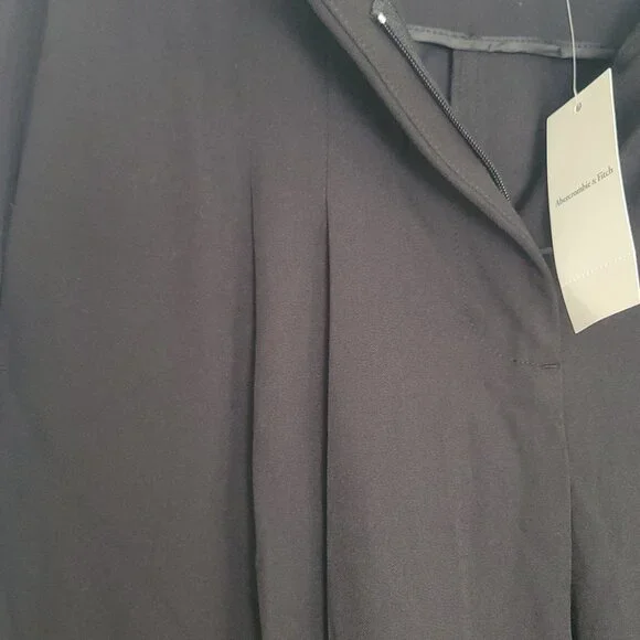 NWT Abercrombie & Fitch Black Pleated Trouser Pants Women's - Picture 6 of 8